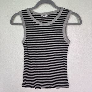 Hard Tail Forever Tank Top Women One Size Y2K Ribbed Stripe Knit USA Cotton NEW